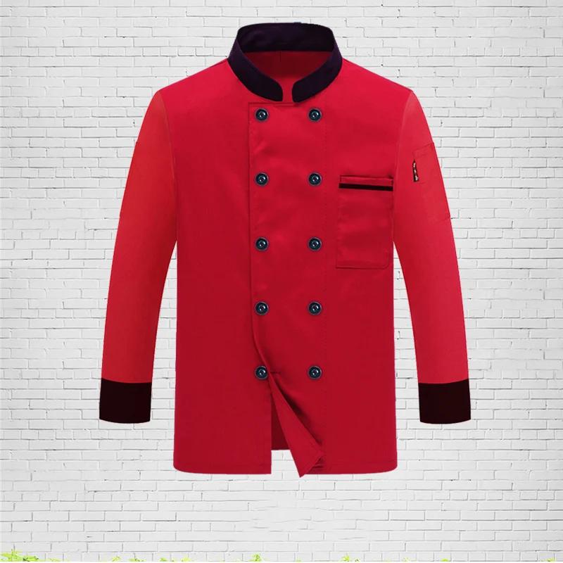 Куртка для шеф повара унисекс жакет с длинным рукавом ресторана кухни униформа