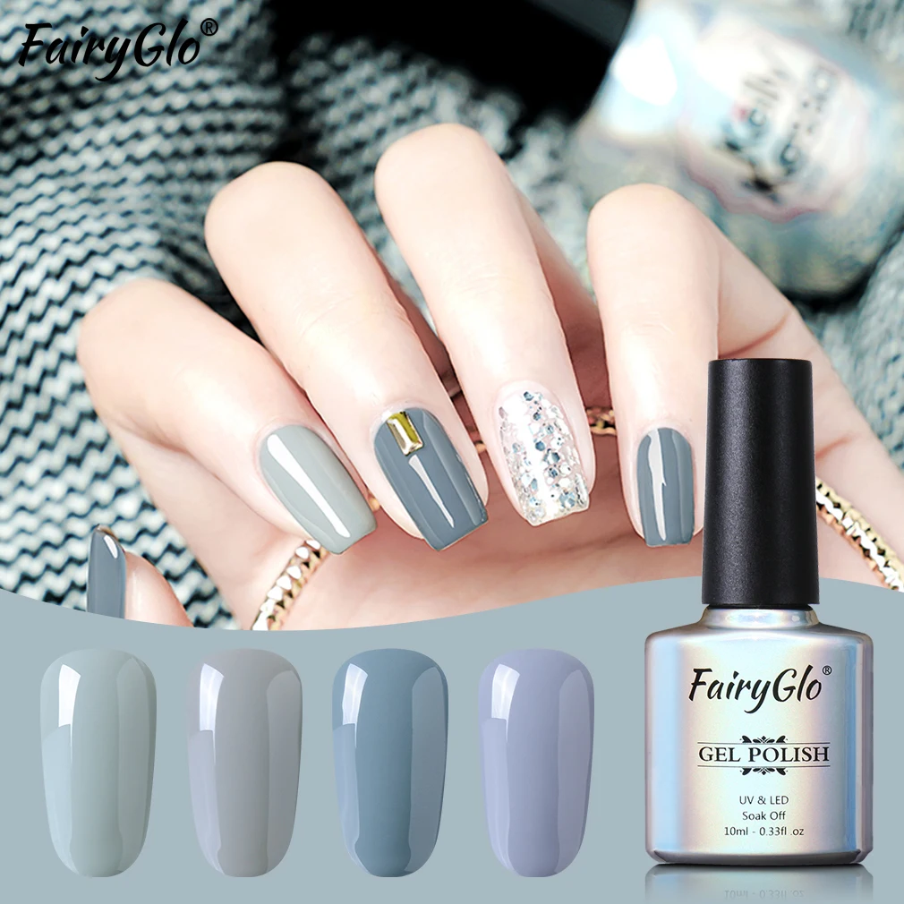 FairyGlo 10 мл серая серия УФ гель для ногтей матовое верхнее покрытие цвет