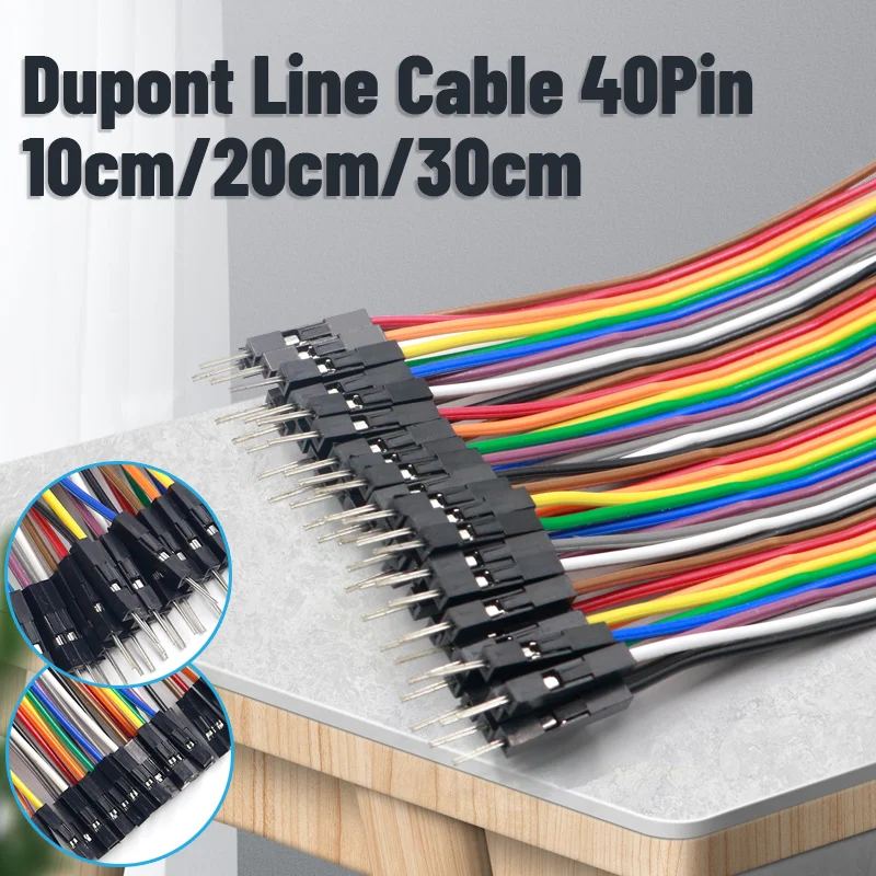 40PIN 10CM 20CM 30CM Dupont Line Male to Male + Female to Male and Female to Female Jumper Dupont Wire Cable for arduino DIY KIT