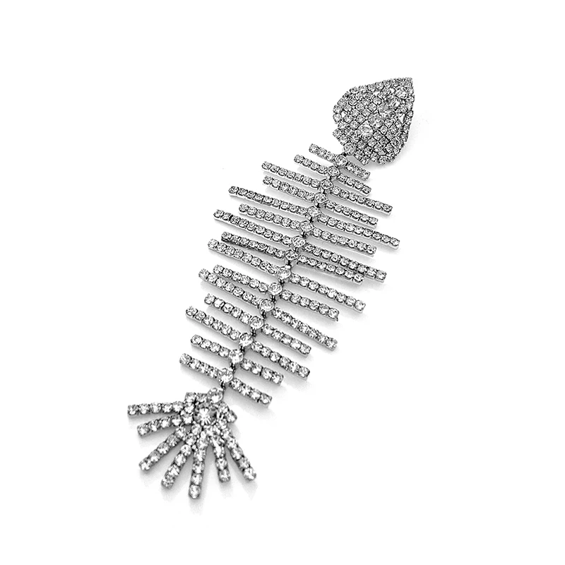 В европейском и американском стиле преувеличенный рыбы костяные серьги женский