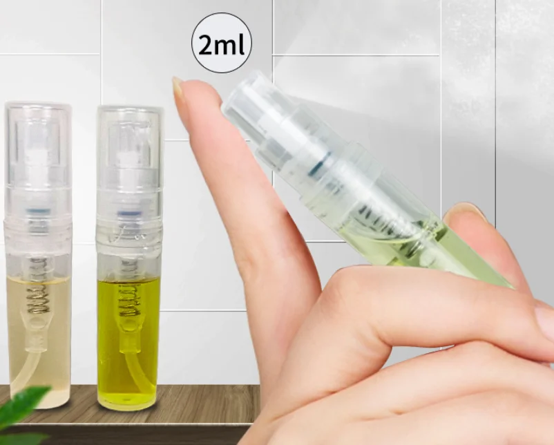 

1PCS 2ml 3ML 5ML mini plastic spray perfume bottle, small promotion sample perfume atomizer