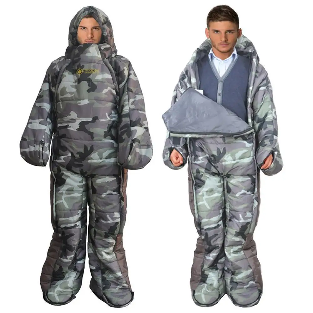 

Humanoid Walking Camping Outdoor Sleeping Bag Hospital Guard Night Temporary Rest Mummy Sleeping Bag