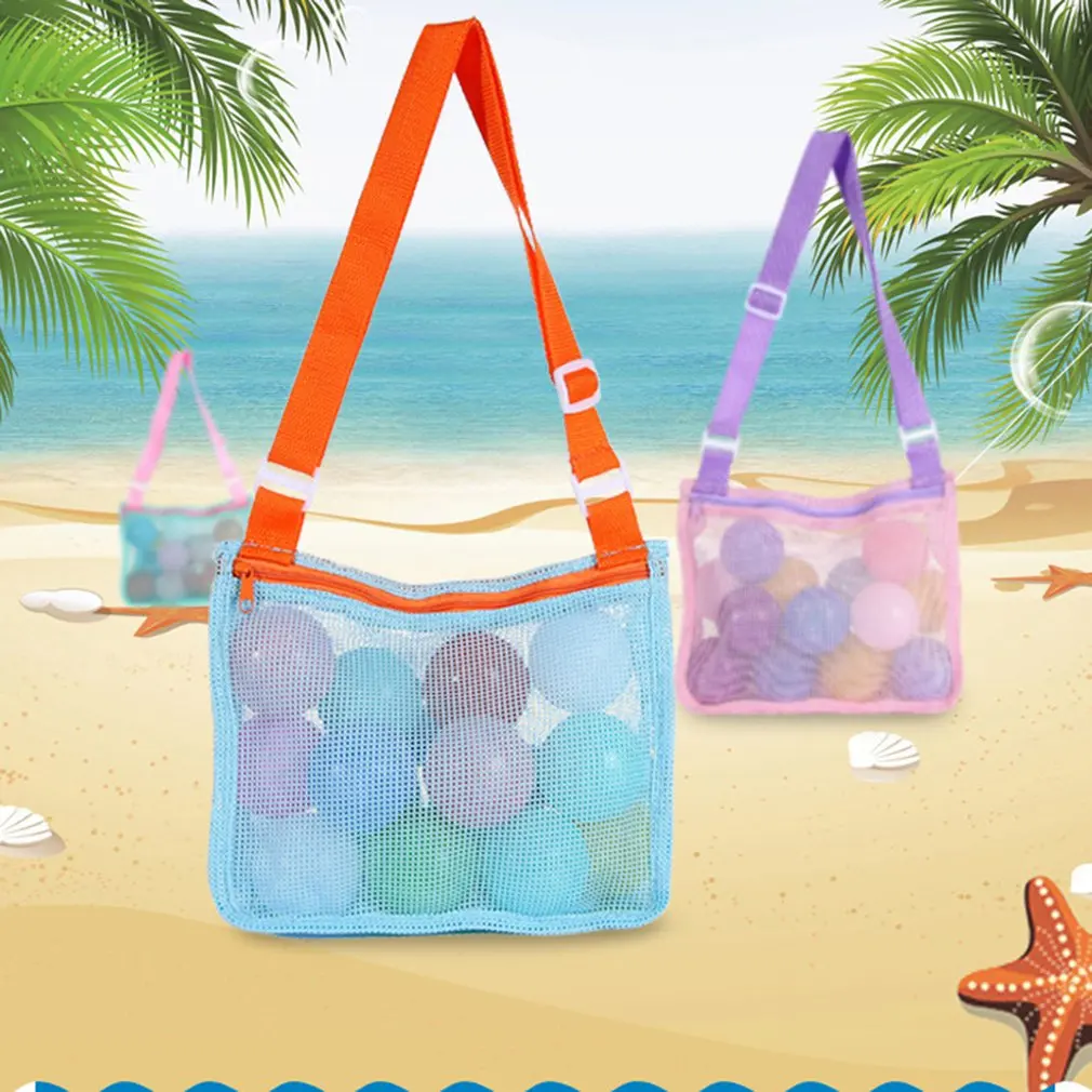 

Kids Beach Toy Storage Mesh Bag Children Shell Collection Pouch Large Capacity Summer Beach Sand Toys Kids Water Clothes