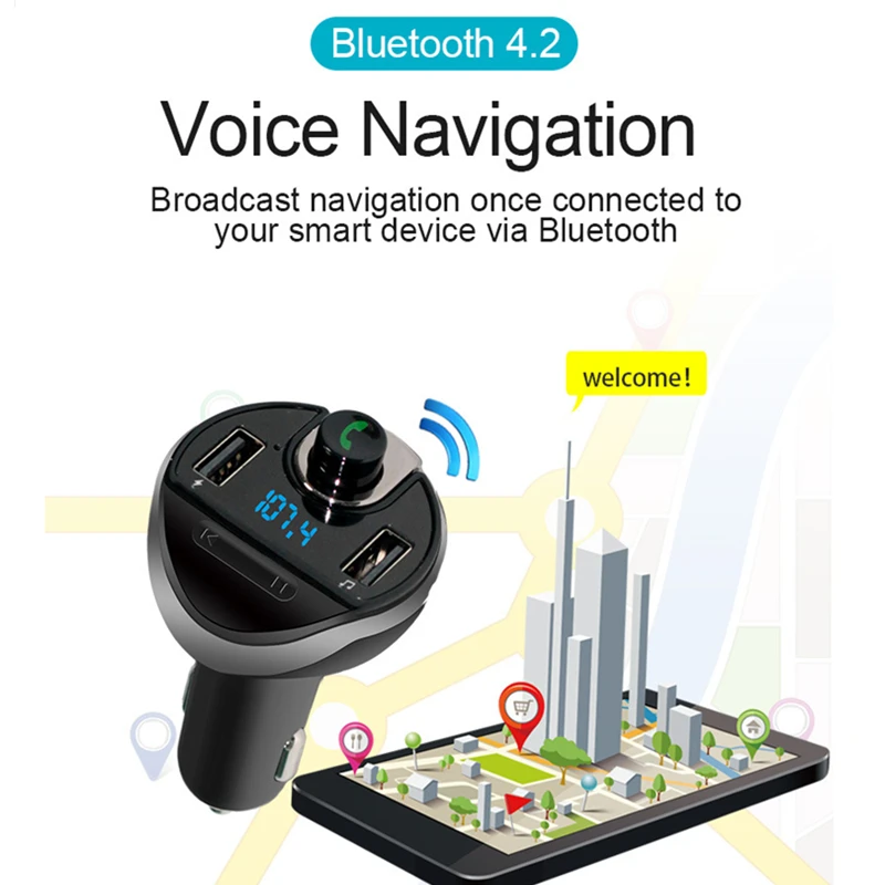 Новый беспроводной FM-передатчик Bluetooth автомобильный ЖК MP3-плеер радио передатчик