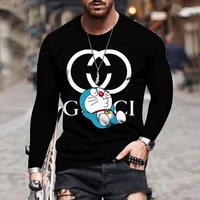 2021 new mens 3d gu classic solid color printing round neck long sleeve fashion street summer fashion plus size mens clothing