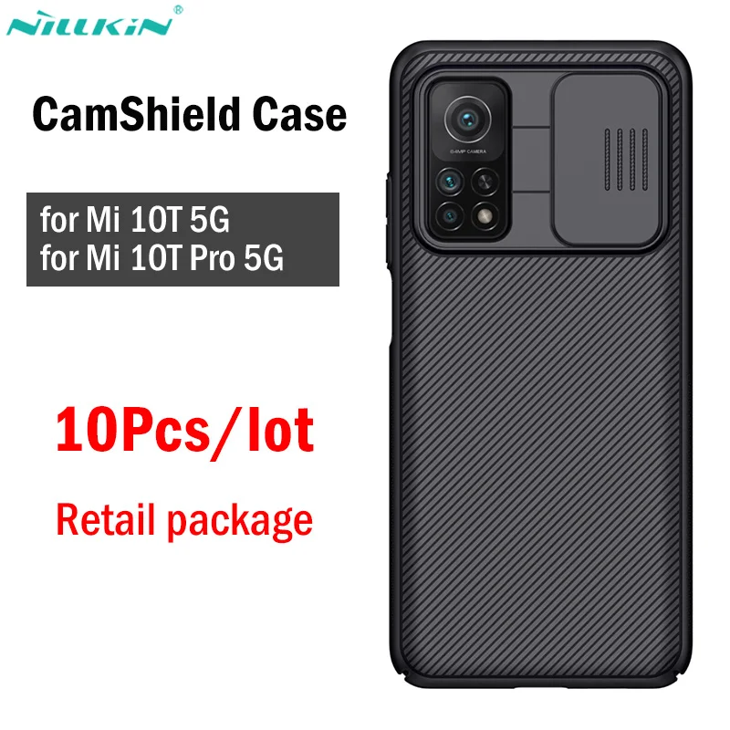 

10 шт./лот, чехол Nillkin CamShield для Xiaomi Mi 10T/Mi 10T Pro, 5G чехол, чехол для защиты объектива камеры, оптовая продажа