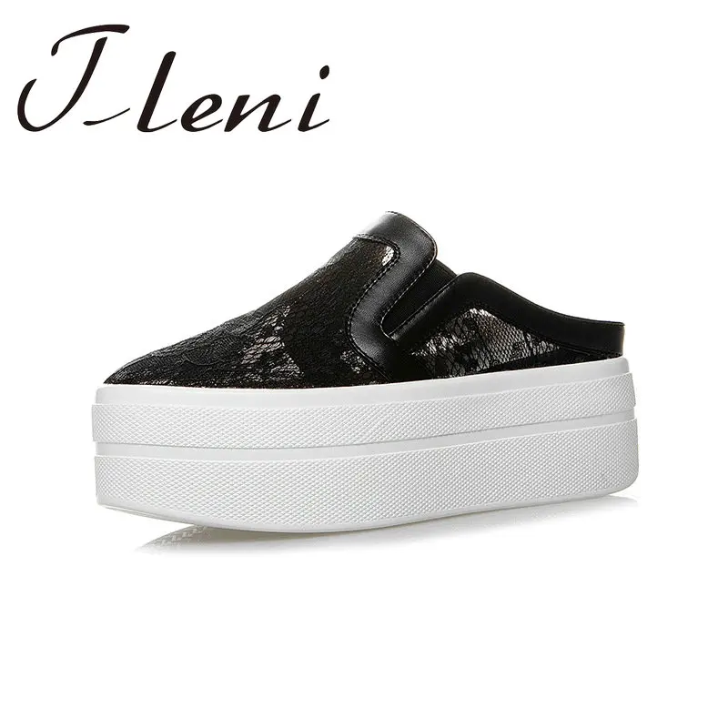 

Summer new Half slippers walking shoes women lace breathable hollow Korean thick bottom sports shoes for women ES-12