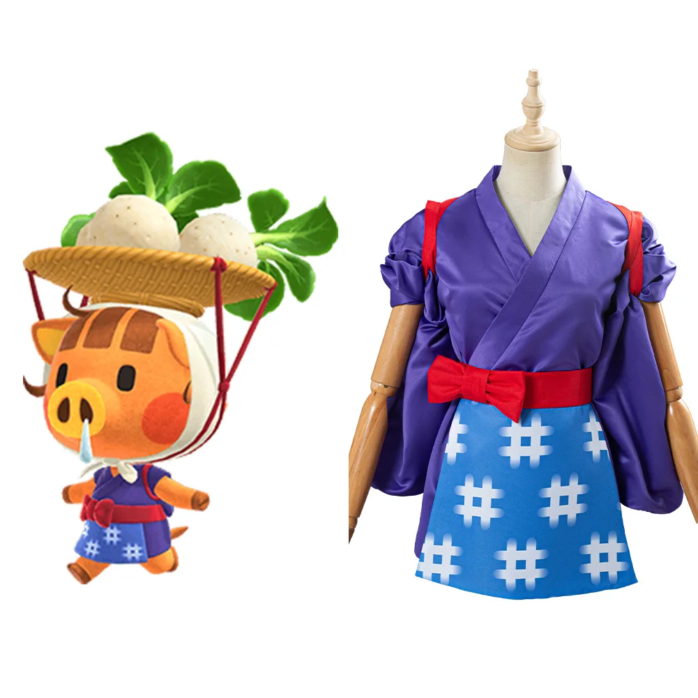 

Game Animal Cosplay Crossing Daisy Mae Cosplay Kimono Dress Outfit Women Girls Halloween Carnival Costume Custom Made