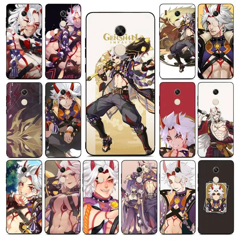 

Genshin Impact Anime Arataki Itto New Phone Case for Redmi Note 8 7 9 4 6 pro max T X 5A 3 10 lite pro