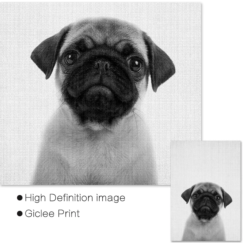 Настенный художественный постер для детской комнаты с изображением щенка собаки