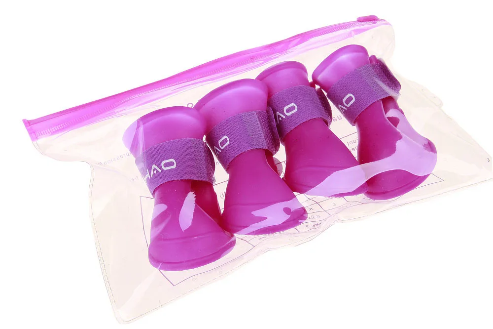 

Waterproof Dog Boots Shoes Puppy Candy Colors Non-Slip Rain Shoes Pet Boots for Snow Rain Day Middle and Small Dogs Dog Booties