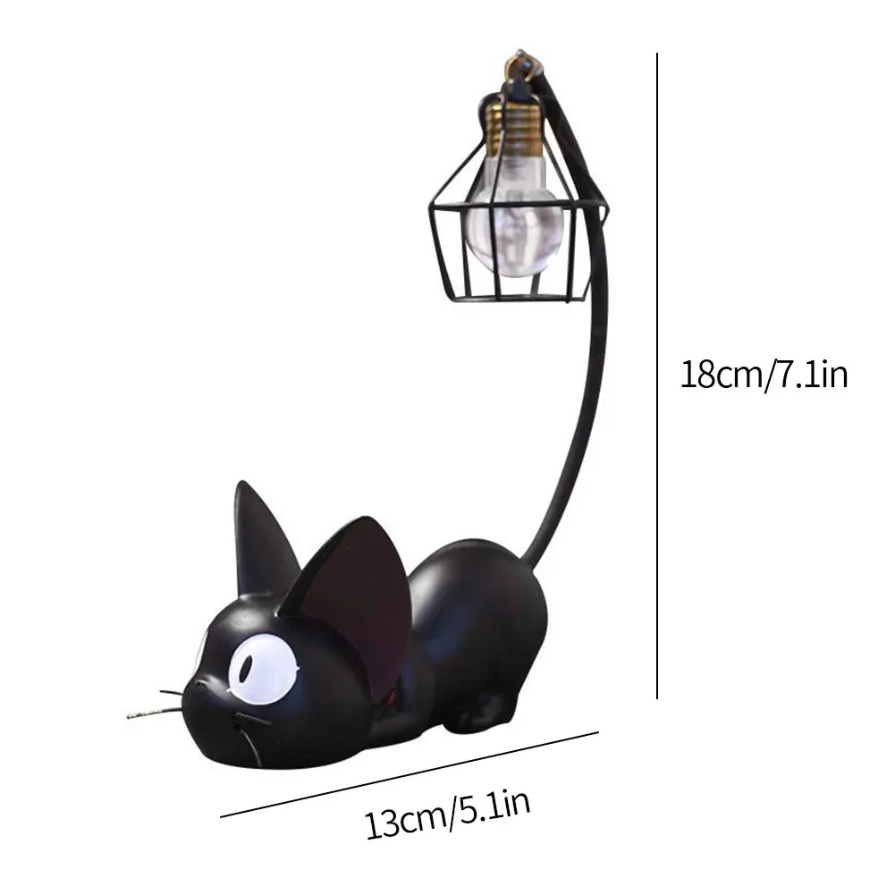 

Cat Night Light Mini Resin Animal Lamp Cartoon Table For Home Room Decor Light Cool Kid Child Gift Captain Figure Night Light