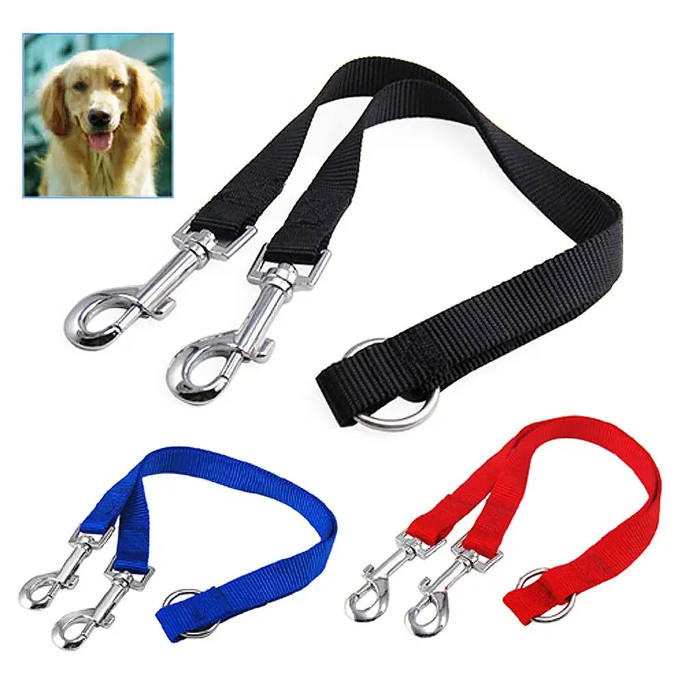 1pcs Double Twin Dual Coupler Pet Dog Leash Two in One Strong Nylon V Shape Way Walking Running Lead | Дом и сад