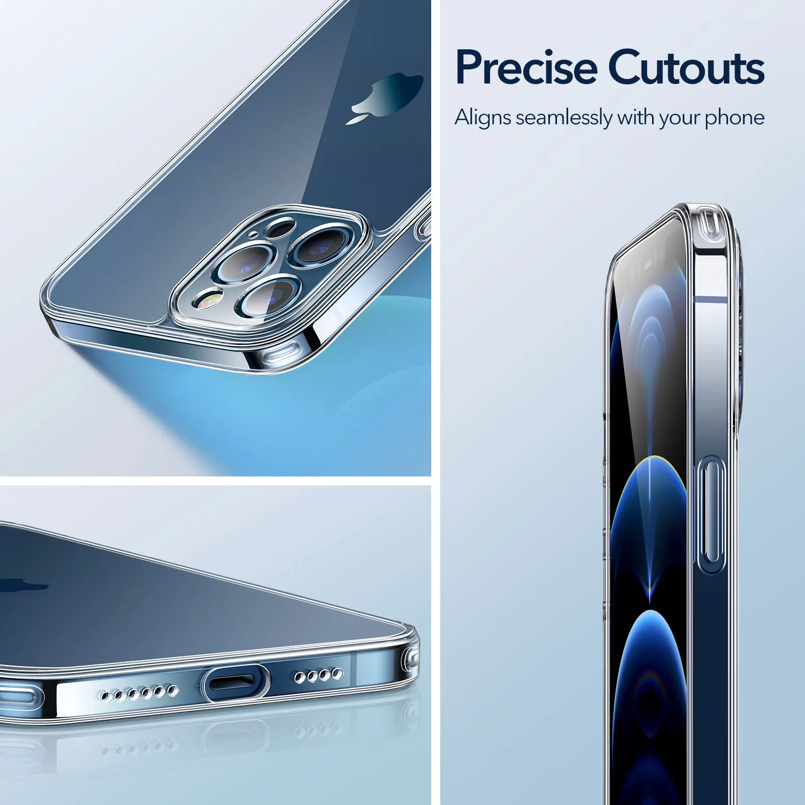 ESR for iPhone 13 Pro Case for iPhone 13 Pro Max for iPhone 12 13 Clear Full Len Protective Transparent Cover Hard Back Case