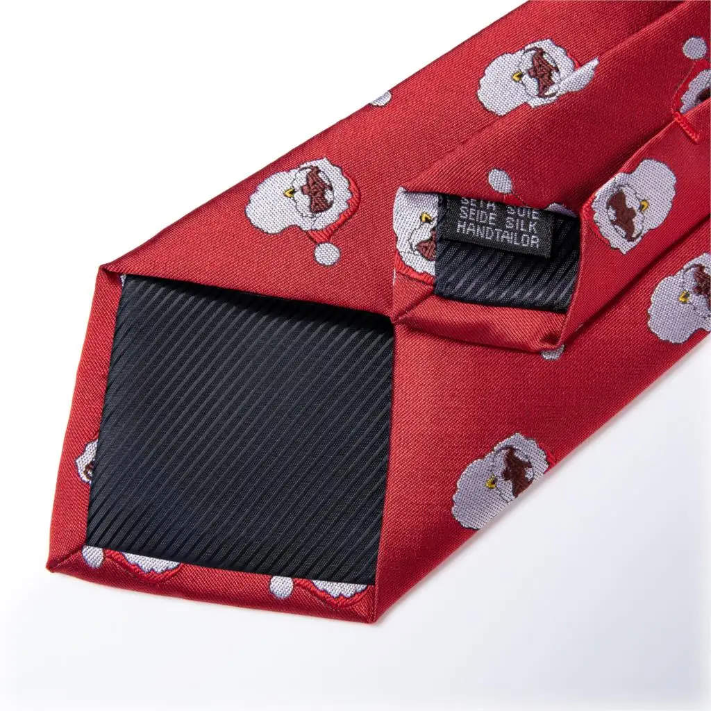 Подарочный мужской галстук красный пишите животные Шелковый Рождественский для