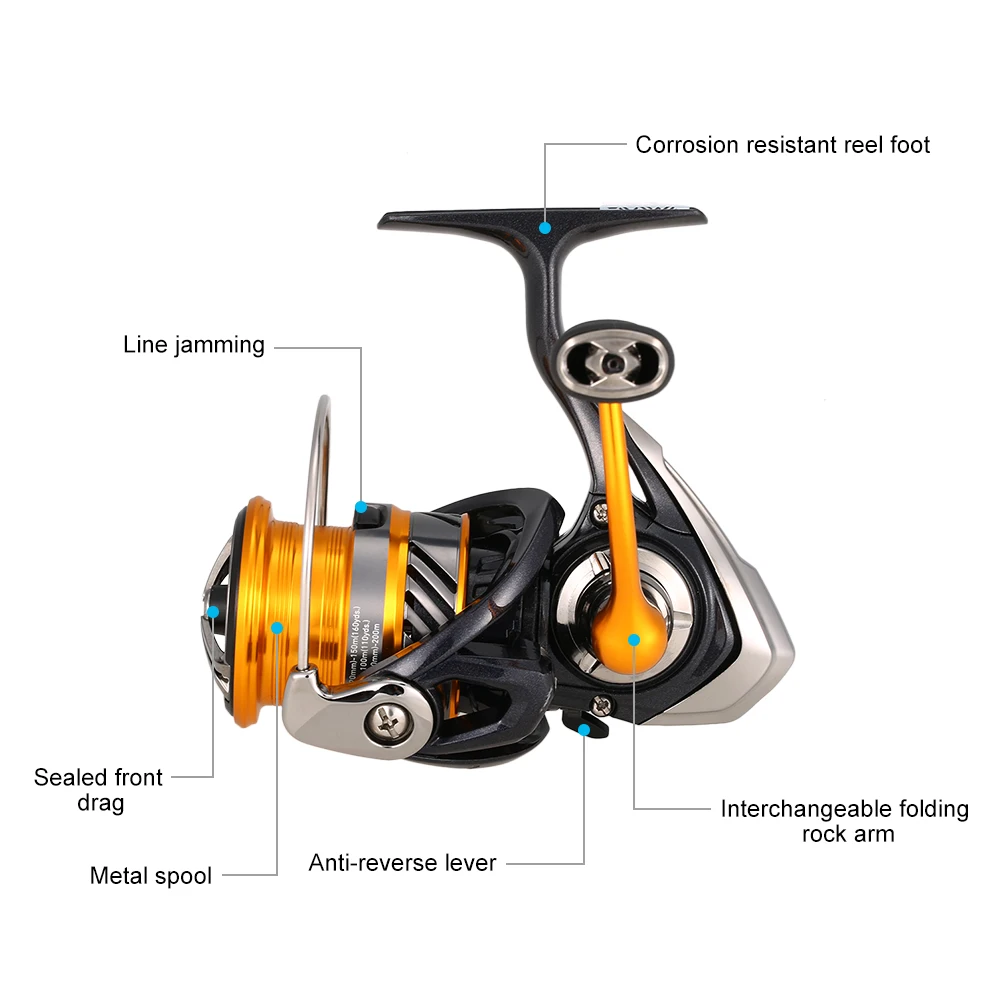 Спиннинговая катушка DAIWA 6 2: 1 спиннинговая Рыболовная Левая Правая сменная 26LB