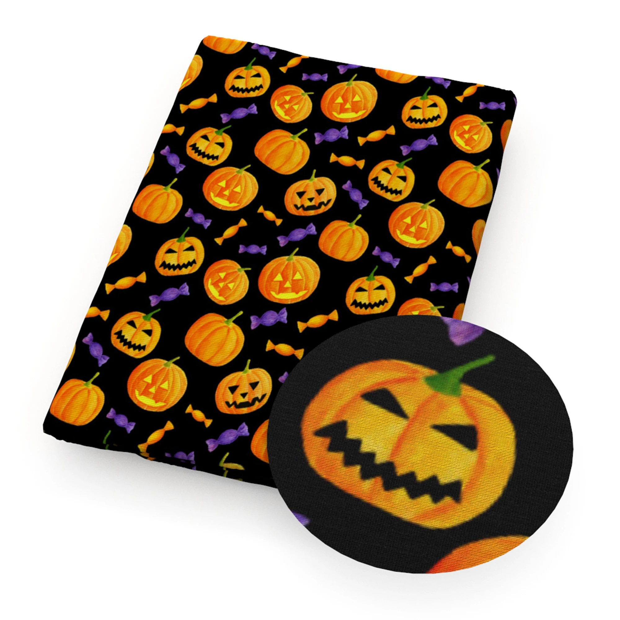 Хэллоуин призрак тыква полиэстер хлопок/4 способ стрейч ткань лоскутное шитье