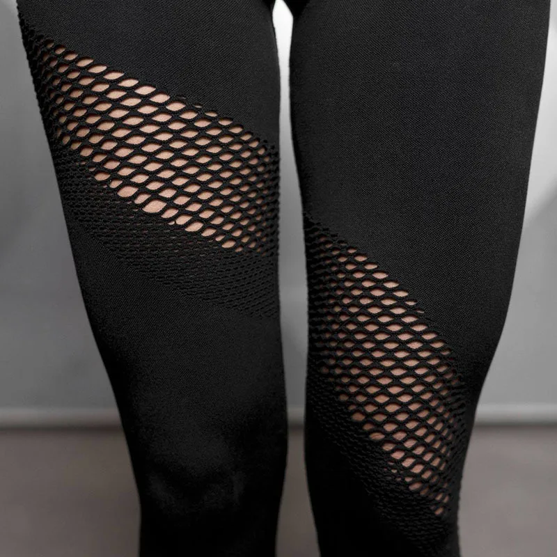 Hollow Out Seamless Sports Leggings High Waist Women Yoga Pants Super Stretchy Fitness Leggings Sports Wear For Women GYM Tights