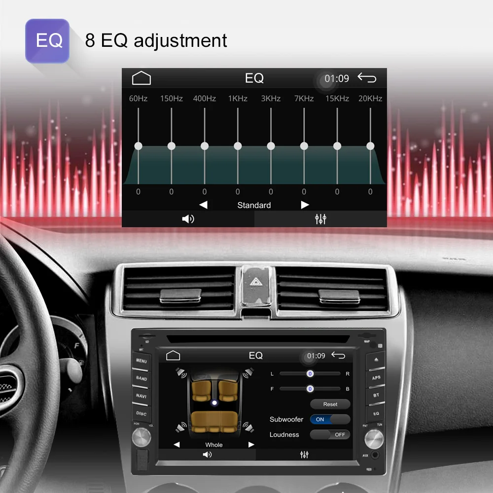 Автомобильный DVD Радио 2 din универсальный Авторадио carplay стерео In-Dash FPS Bluetooth USB/SD/AV-IN управление рулем сенсорный FM AM Cam