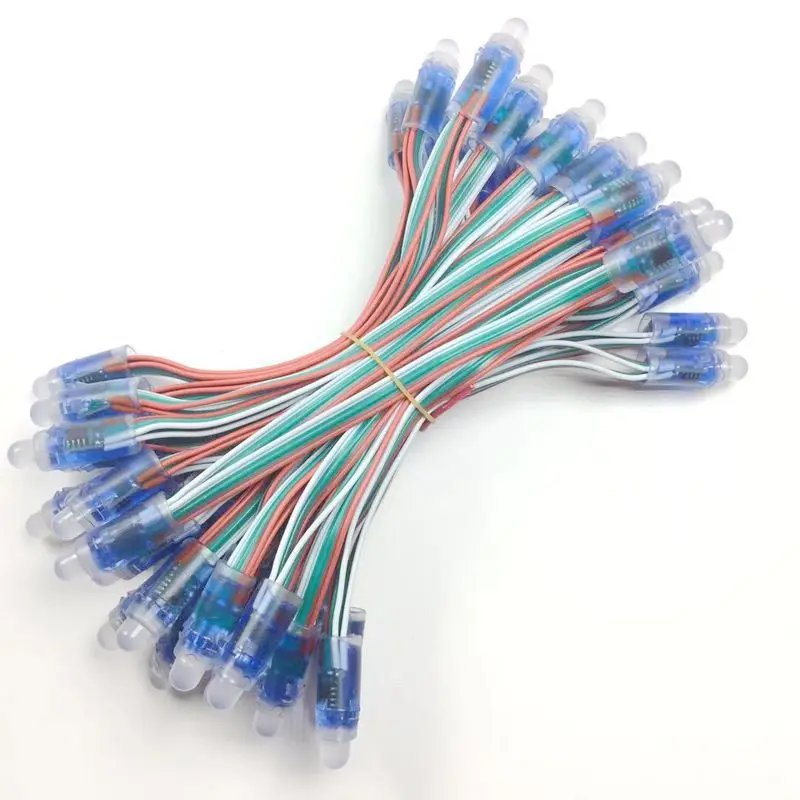 1000 шт. DC5V WS2811 полный Цвет светодиодный пиксель светильник Модуль 12 мм 15 см провода