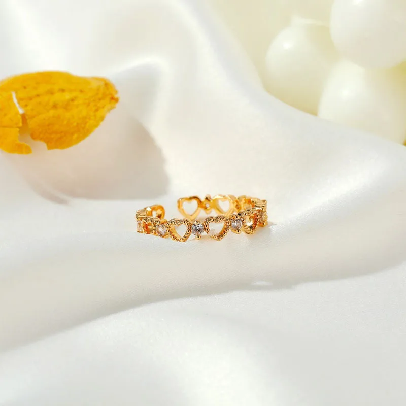 

Punk Metal Rings Women Chain Rings Open Rings For Women Geometric Rings Love Heart Ring Fashion Ring Women Rings Jewelry