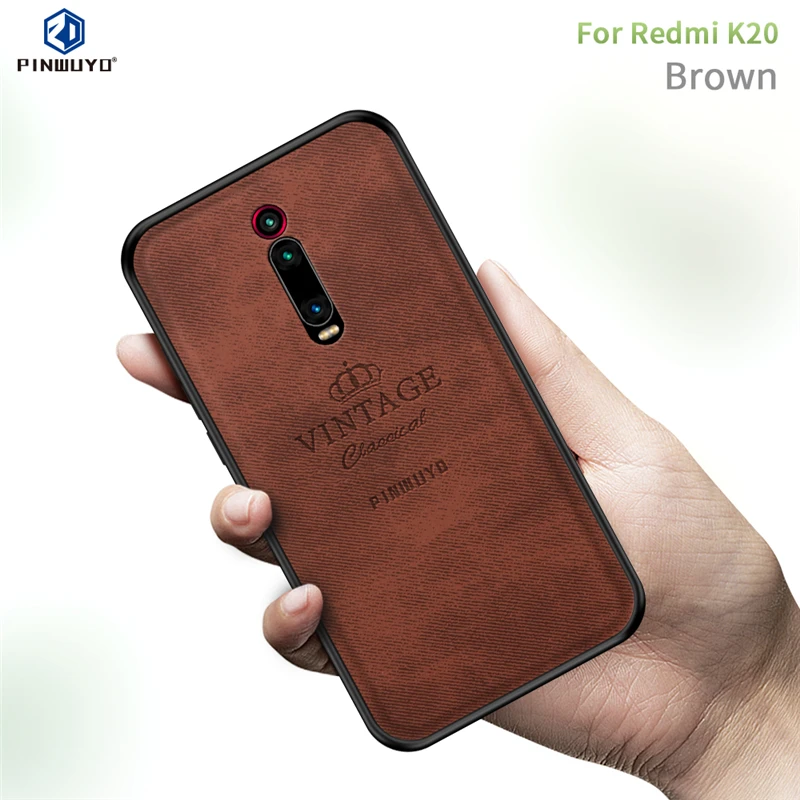 Чехол для Xiaomi Redmi K20 Pro Винтажный чехол из искусственной кожи жесткий