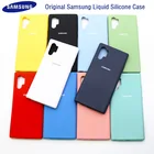 Защитный чехол для Samsung Galaxy Note 10 Plus, оригинальный официальный силиконовый чехол