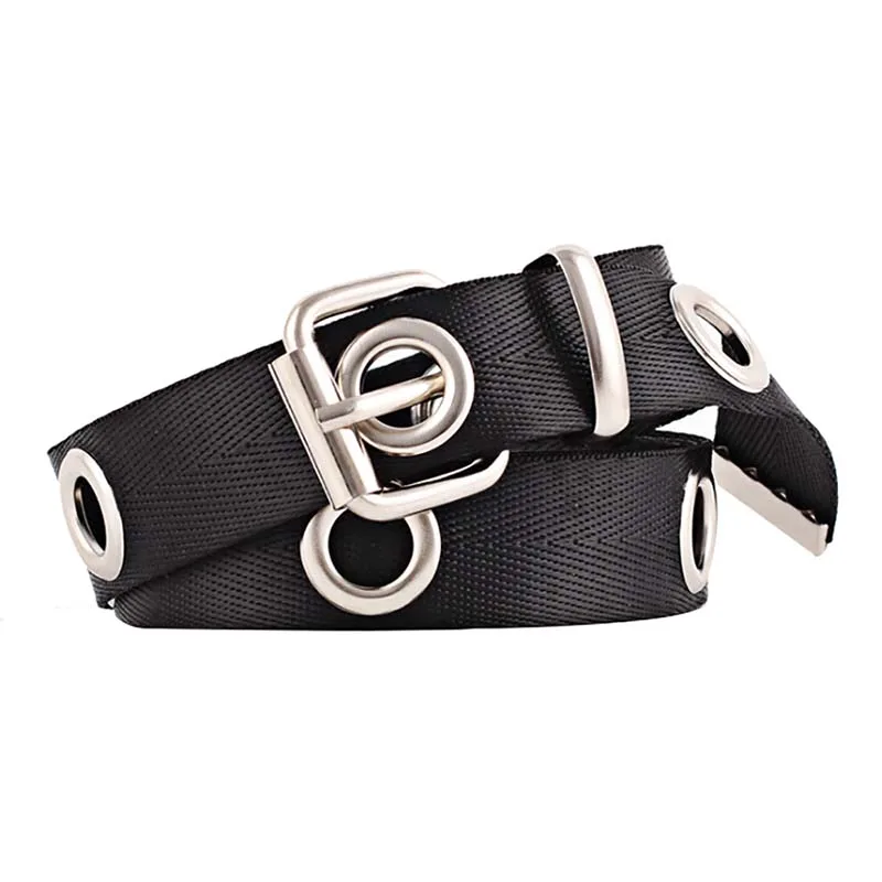 

Женский холщовый пояс с большими отверстиями, 1 шт.