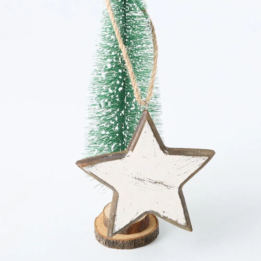 3 шт рождественские деревянные фишки пентаграмма Ангел дерево в форме Ажурные