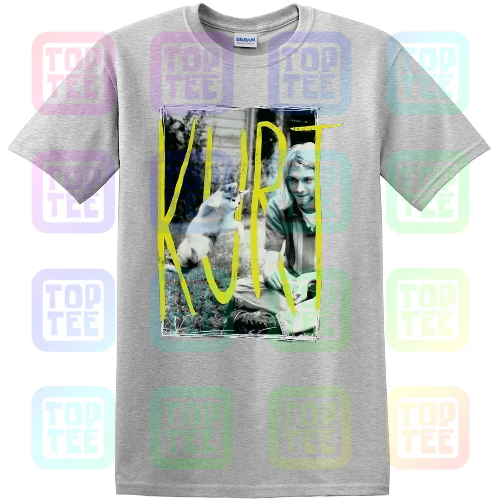 Kurt Cobain& Kitten Cat 90s Icon Nirvana черная футболка Новинка! Панк гранж(3D5