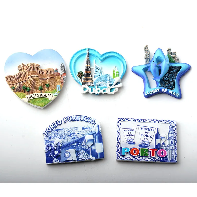 Urbisaglia Дубай Лорет де Порто резиновые магниты на холодильник наклейки 3d дорожные