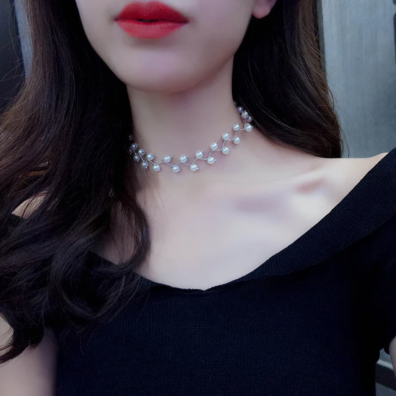 

New Necklace 2021 Necklace Necklaces for Women Pearl Clavicle Chain Short Necklace Neck Jewelry Collar Neck Strap Korean Version