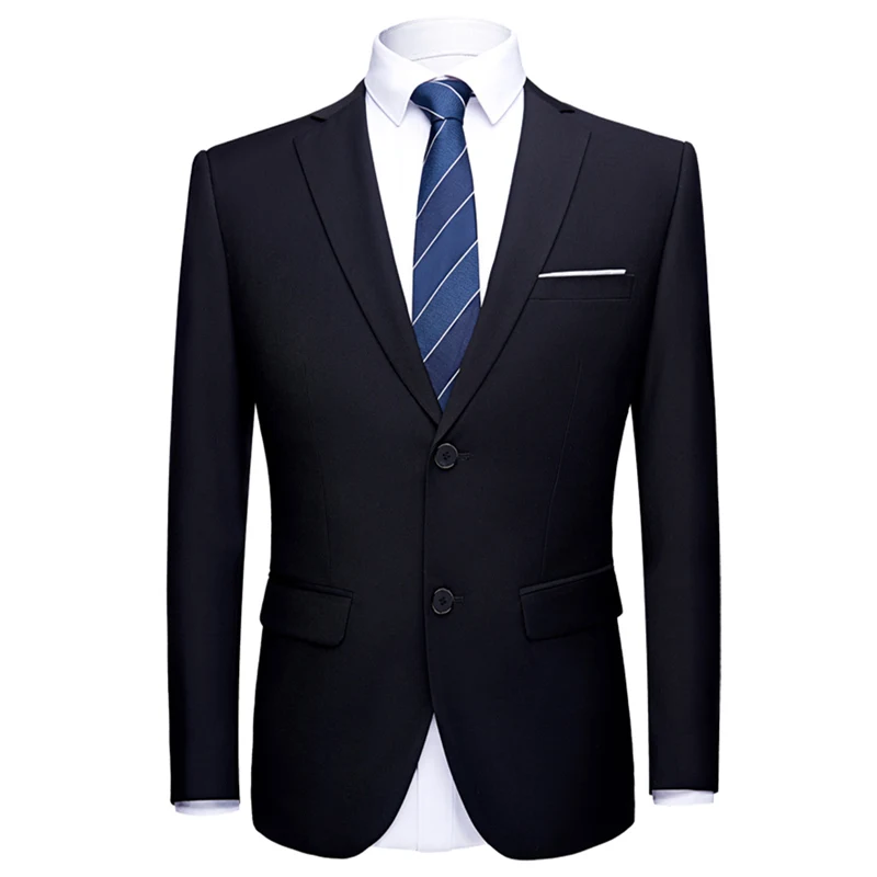 Black 1 Two Button Сине-белые темно-зеленый фиолетовый пиджак-блейзер для мальчика Для мужчин Slim Fit Мужской вечерние официальные Бизнес Смокинг, пиджаки 5-6XL Для мужчин s платье, блейзер Q142 - Цвет: Black 1 Two Button