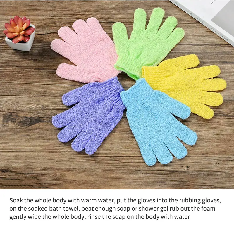 4 шт. перчатки для отшелушивания и мытья тела|Банные щетки губки скребки| |