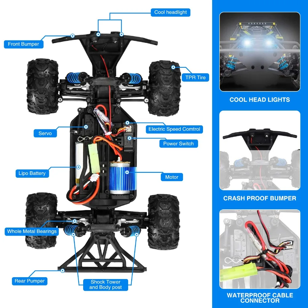 Автомобиль с дистанционным управлением для детей 4WD 2 4 ГГц масштаб 1:18