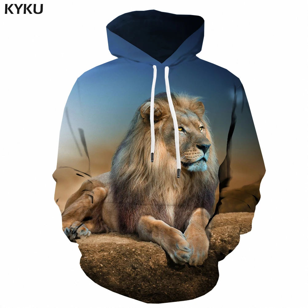 

3d Hoodies Animal Hoodie Men Lion 3d Printed Color Hooded Casual Mens Clothing Hip Hop Winter Fashion Man