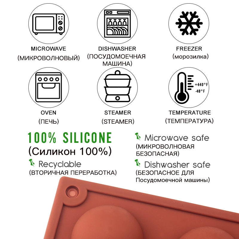 

Silicone Cake Mold Domed Chocolate Shape Non-Stick Molds Reusable Heat-Resistant Dessert Cake Baking Tools DIY Bakeware Trays