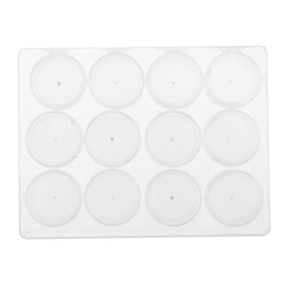 

Plastic 12 Slots Jewelry Small Craft Beads Storage Box Organizer Containers