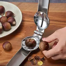 Stainless Steel 2 in 1 Quick Chestnut Clip Walnut Pliers Metal NutCracker Sheller Nut Opener Kitchen Tools Cutter Gadgets