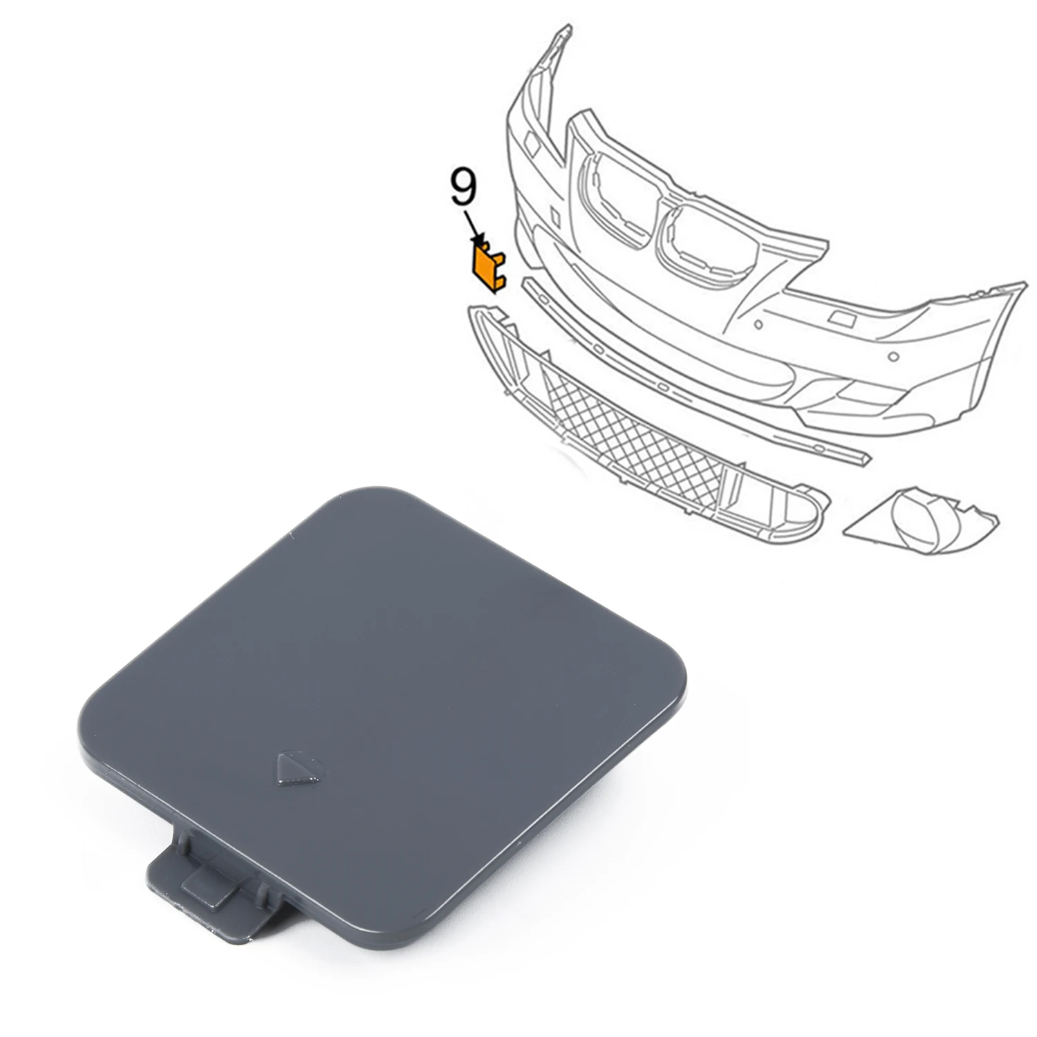 Накладка для BMW E60 5 серии M Замена переднего бампера Буксировочный Крюк Спорт 2003