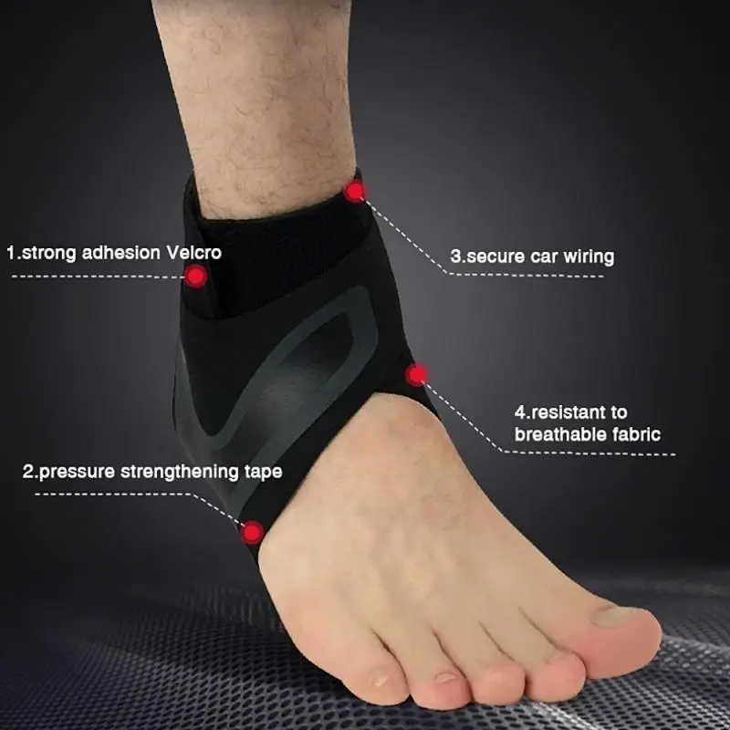 

1Pcs Ankle Support Brace,Elasticity Free Adjustment Protection Foot Bandage,Sprain Prevention Sport Fitness Guard Band Hot 8