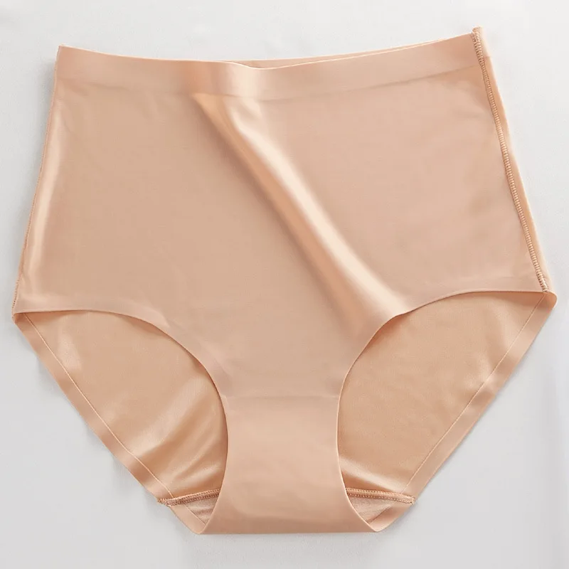 

Women's underwear high waist plus size tighten abdomen female panties sexy hip lift seamless lace ladies lingerie ice silk