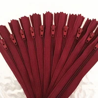 10 pieces 20 cm 8 inches wine red nylon zippers tailor sewer craft crafters fgdqrs