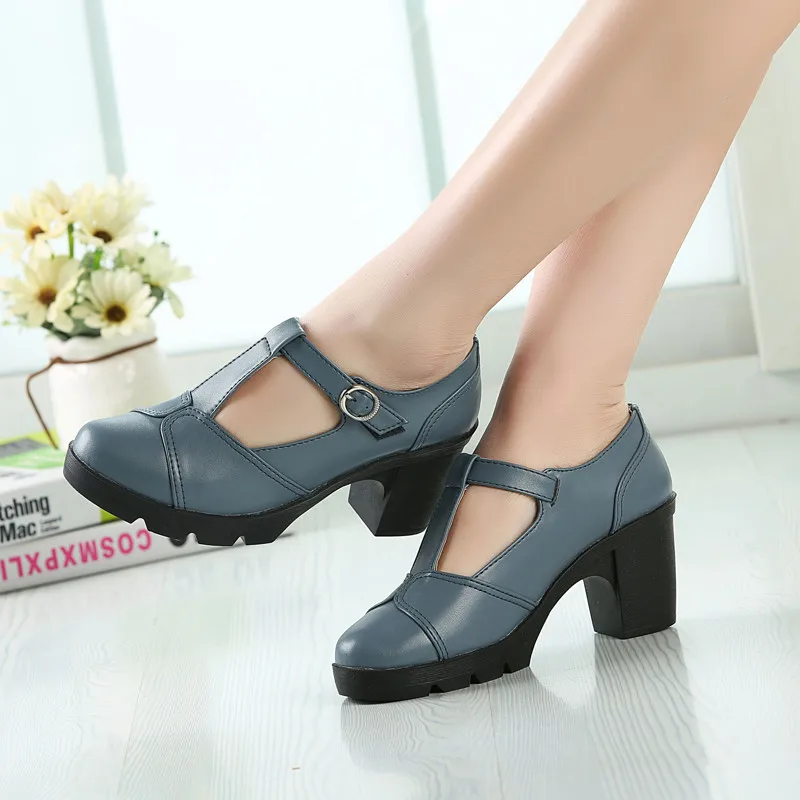 Size34 43 туфли на высоком каблуке женские лодочки Мэри Джейн платформе с Т образным