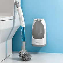 Soft TPR Silicone Toilet Brush No Dead Ends Cleaning Tools Can Add Liquid WC Toilet Clean artifact Bathroom Accessories