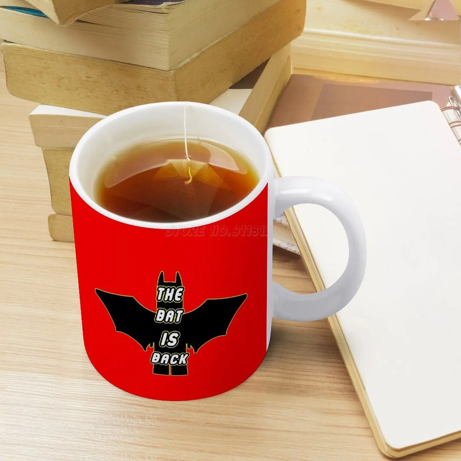 Белая кружка летучая мышь белая керамическая чайная чашка подарок на день