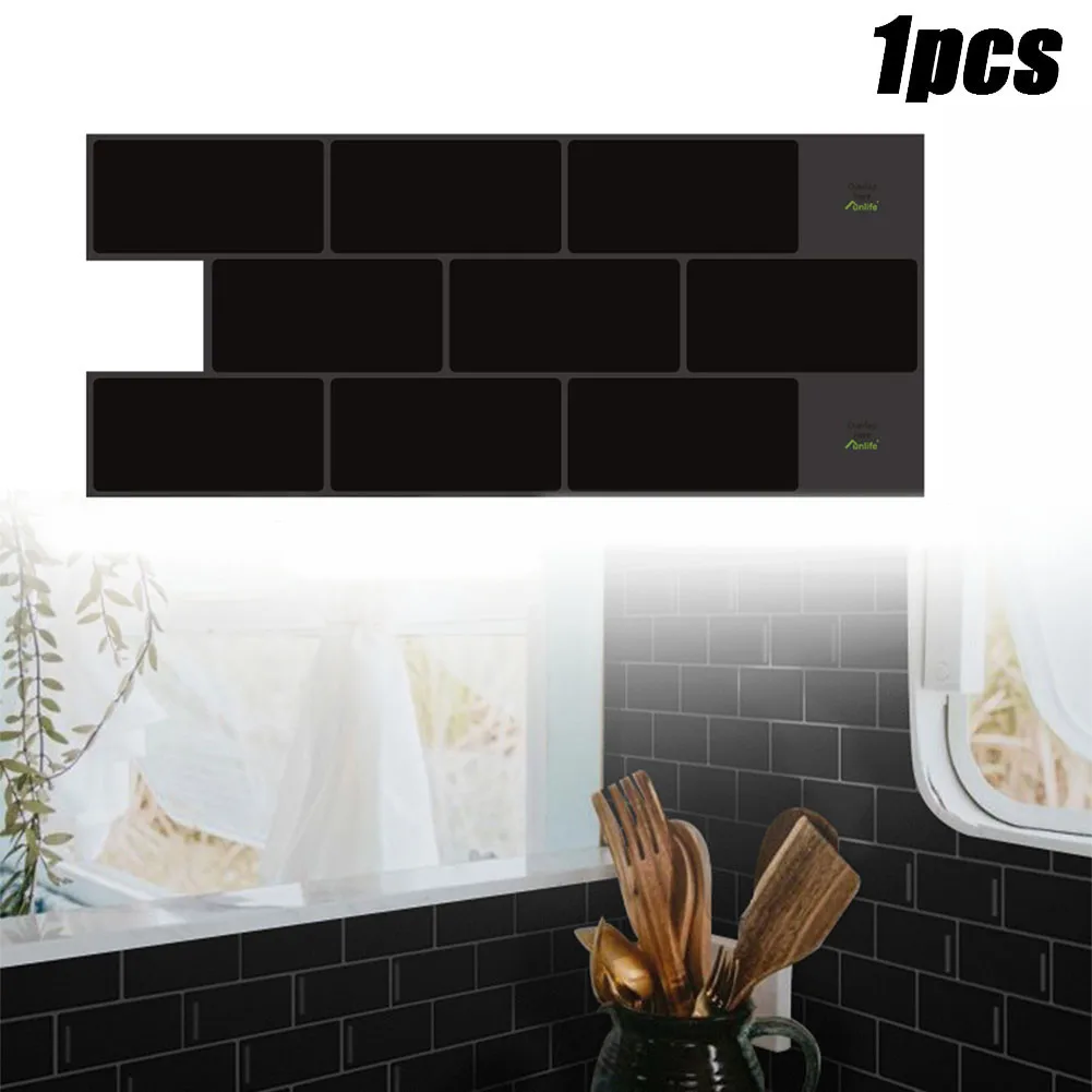 

1PC Epoxy Black/Blue Tile Wall Stickers Decal Adhesive Self Suitable For Kitchen Home Decor Waterproof Non-slip 30*13cm