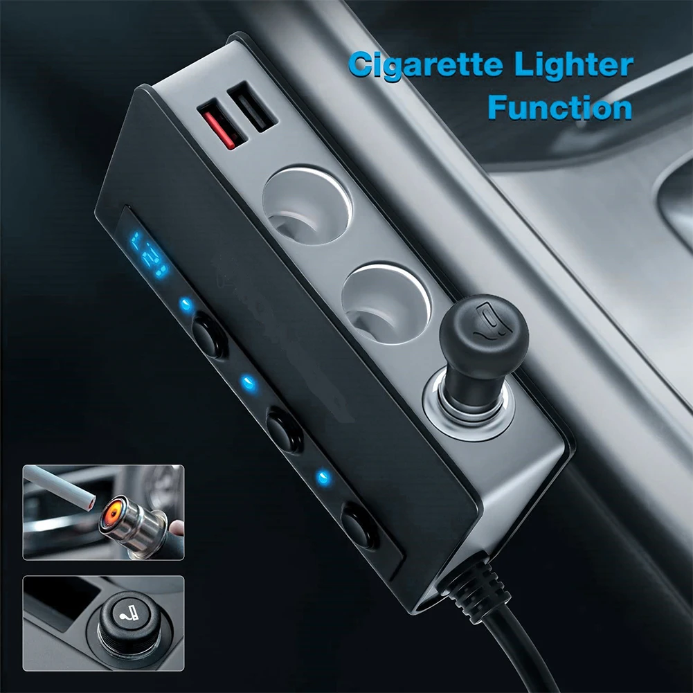 Quick Charge 3.0 Cigarette Lighter Splitter 12V - 24V 3 Socket 180W ON-OFF DC Power Adapter Car 4 Port USB Charger | Автомобили и