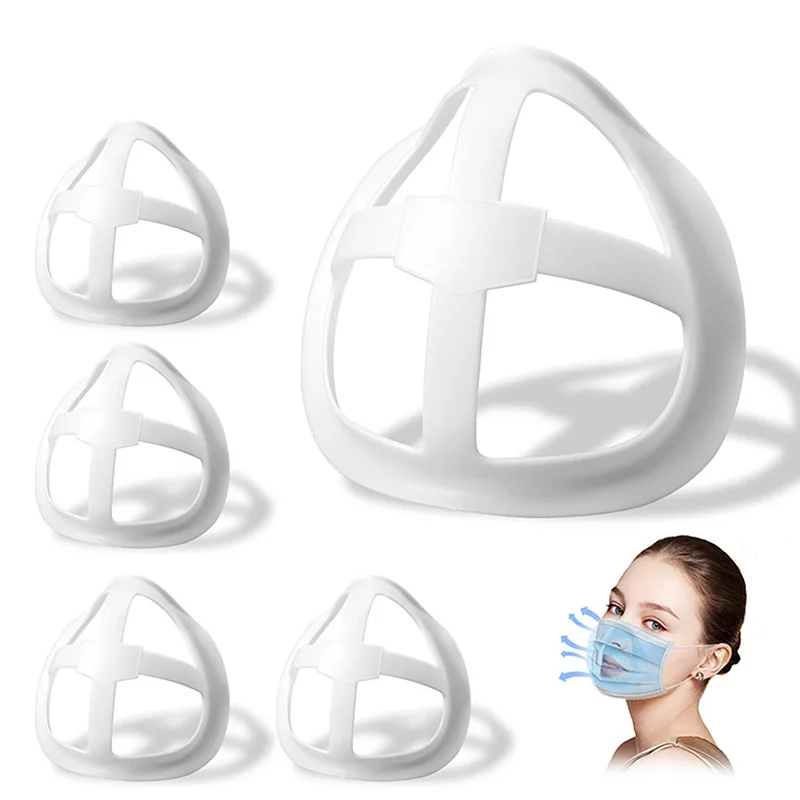 Reusable 3D Mask Bracket Silicone Face Support Frame Lipstick Protection Stand.Enhance Breathing Space For Nose And Mou | Дом и сад