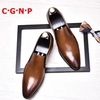 c%c2%b7g%c2%b7n%c2%b7p summer genuine leather pointed toe loafers men british style slip on business casual shoes mens flats dress shoe